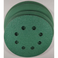 Диск абразивный с липучкой DTC-Film (green) 125 мм, 8 отверстий, зерно P240, 10 шт BRUSHTEX 125G8-240
