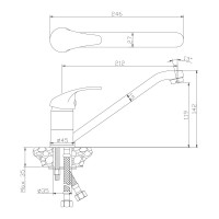 Смеситель для кухни Wesnaart listok, хром LIS01-130