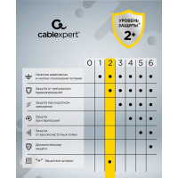 Сетевой фильтр Cablexpert Tower 4р, 10А, 1xType-C PD, 20Вт, 2хUSB, 2м, ур.защиты 2+, черный, коробка TWR-4-CU2-B-2
