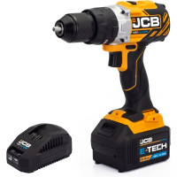 Дрель-шуруповерт JCB аккумуляторная (-18CD-B-E) 18V, max 45Nm в комплекте с зарядным устройством (-18VFC-E) 2.4A и батареей аккум(-20LI-E) 2.0AH JCB-18CD-2XB-E(57236)