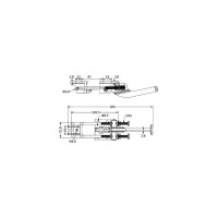 Стяжной замок MFK-TORG GH-431 цинк, ручка прорезиненная J431