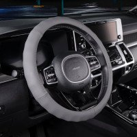 Оплетка SKYWAY Real-2 М, серая, натуральная кожа S01108004