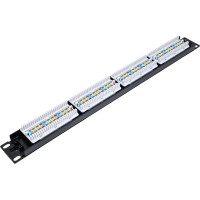 Патч-панель LANMASTER 19", 24 порта RJ-45, категория 6, UTP, 1U, LAN-PPL24U6