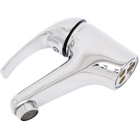 Смеситель для умывальника с монолитным изливом, xромированный Solone LUN1-A031