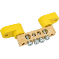 Шина на двух угловых изоляторах IEK, ШНИ-8x12-4-У2-Ж, ИЭК YNN10-812-4C2-K05