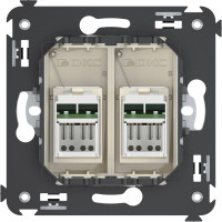 Двойная розетка DKC, Avanti RJ45 в стену, 5e, ванильная дымка 4405464
