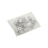 Металлическая двухлапковая скоба EKF d10-11 мм 10 шт. PROxima sm-2-10-11-r