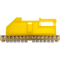 Шина EKF "0" N, 14 отверстий, латунь, желтый изолятор на DIN-рейку, 20 шт PROxima sn0-63-14-dz