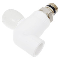 Шаровой кран для радиатора Blue Ocean полипропиленовый, угловой - 25х3/4 PPRF/PPR/EBVH-1(W)-25х3/4"