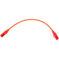 Патч-корд Hyperline PC-LPM-UTP-RJ45-RJ45-C5e-0.3M-LSZH-OR U/UTP, Cat.5е 100% Fluke Compon 229927