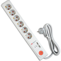 Сетевой фильтр Mutlusan electric RI-TECH 6 гнезд с USB 3x1,5мм 1,5м 001 175 660002 15 00