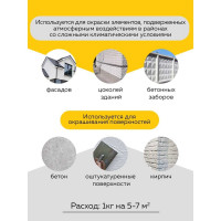 Фасадная краска MASTERFARBE PROLATEX ВД, атмосферостойкая, белая, 14 кг 4631166884737