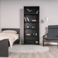 Стеллаж Гуд ЛАКК СИРИУС 5 полок, 78x34x190 см, черный, дуб венге 2.02.07.120.5