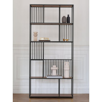 Стеллаж GreenWeen SOHO, черный, полки ЛДСП Робиния, 1920x900x300 GW-ST-SOHO-B-LD-R