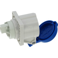 Встраиваемая розетка INPIN 16A/230V/1P+N+E/IP44, фланец 55x55 CA1629