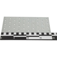 Прямая перфорированная пластитна ЦКИ 80x200x2, отверстия одинакового диаметра, цинк, 5 шт. 25348