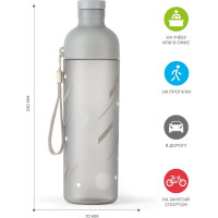 Бутылка для воды с нескользящим покрытием BAROUGE ACTIVE LIFE BP-917/60 BP-917 600 мл/серый