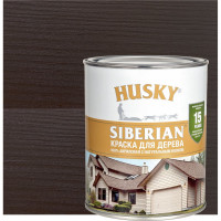 Акриловая краска для дерева HUSKY SIBERIAN коричневый RAL 8017, 0.9 л 31941