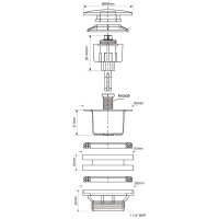 Выпуск McAlpine тип кнопка ф32-60 мм CWP60-SSP-PB