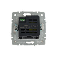 Розетка USB IEK Brite a+a 5в 3,1а рю10-1-брж жемчуг BR-U21-D31-K36