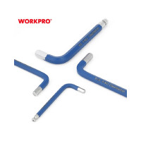 Набор 6-гранных ключей с шаровидными наконечниками WORKPRO PRO H1.5, H2, H2.5, H3, H4, H5, H6, H8, H10 9 шт. WP222010