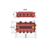 Коробка ГОФРОМАТИК Кс-20 с пластмассовыми сальниками (7шт. сальников mg) zeta30330