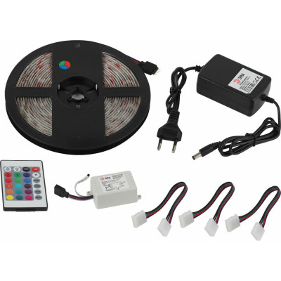 Комплект светодиодной ленты ЭРА 5050kit-14,4-60-12-IP65-RGB-5m Б0043070