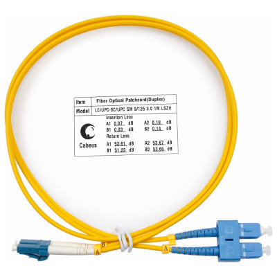 Оптический шнур Cabeus FOP(d)-9-LC-SC-1m