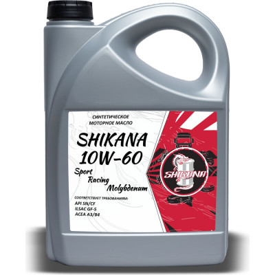 SHIKANA Синтетическое масло sae 10w60 SRM 5л 78669