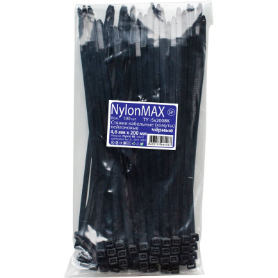 Стяжка Nylon Max 4603777989187 TY-5X200Bk