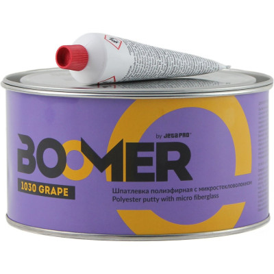 BOOMER Шпатлевка полиэфирная с микростекловолокном Grape (1,8+0,045 кг) 1030/1,8