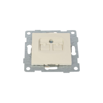 GUSI ELECTRIC Ugra МЕХ. розетки комп. RJ45, одинарной, СУ, беж С11К1-003