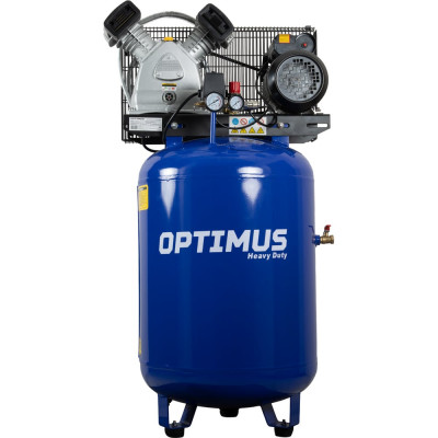 Optimus Компрессор поршневой вертикальный 420 л/мин, ресивер 100 литров, 2,2 квт hd OPT-301042A