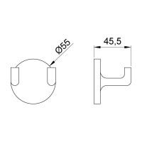 Двойной крючок для ванной Nofer Hotel 16419.B