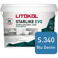 Эпоксидный состав для укладки и затирки мозаики LITOKOL STARLIKE EVO S.340 BLU DENIM 485350004