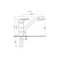 Смеситель для кухни ULGRAN U-010 цвет: ультра-черный U-010-344