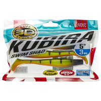 Виброхвосты LUCKY JOHN LJ 3D Series KUBIRA SWIM SHAD 5,0in, цвет PG14, 3шт. 140420-PG14