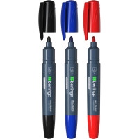 Набор перманентных маркеров Berlingo "Multiline PE200" 03цв., пулевидный, 2,0мм, европодвес, 1 шт. BMc_32409