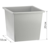 Кашпо IDEA ТУБУС 240х240 мм, 7.5 л Графитовый М 3178