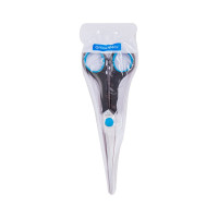 Комплект ножниц OfficeSpace, 24 шт в упаковке, 17,1 см, черные с синими вставками, ПВХ чехол с европодвесом 264902