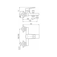 Смеситель для ванны с душем RavSlezak Colorado CO354.5CMATZ