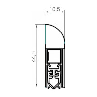 Порог автоматический накладной Athmer Isolporte Deco silver, (630 мм, силикон, серебристый) 82183