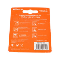 Элементы питания TDM ELECTRIC LR6 AA Alkaline 1,5V BP-4 SQ1702-0003