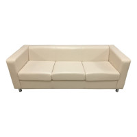 Диван Мягкий офис Аполло Люкс трехместный кремовый АПЛЮ301КРМ