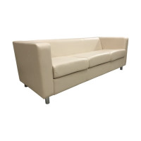 Диван Мягкий офис Аполло Люкс трехместный кремовый АПЛЮ301КРМ
