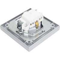 Розетка Systeme Electric AtlasDesign Алюминий с/з со шторками, 16А, в сборе SE ATN000344