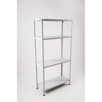 Стеллаж ООО ФУРАМА СТФЛ 1500х1000х600 мм, 4 полки, серый СТФЛ151060-4