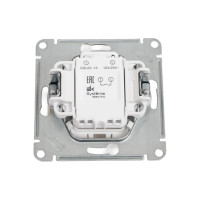 1-клавишный выключатель Systeme Electric Glossa Молочный с подсветкой, сх.1а, 10AX SE GSL000913
