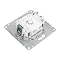 1-клавишный выключатель Systeme Electric Glossa Молочный с подсветкой, сх.1а, 10AX SE GSL000913