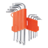 Набор ключей ЕРМАК TORX-профиль 9 пр., T10 - T50, длина 95 - 220мм 657-188